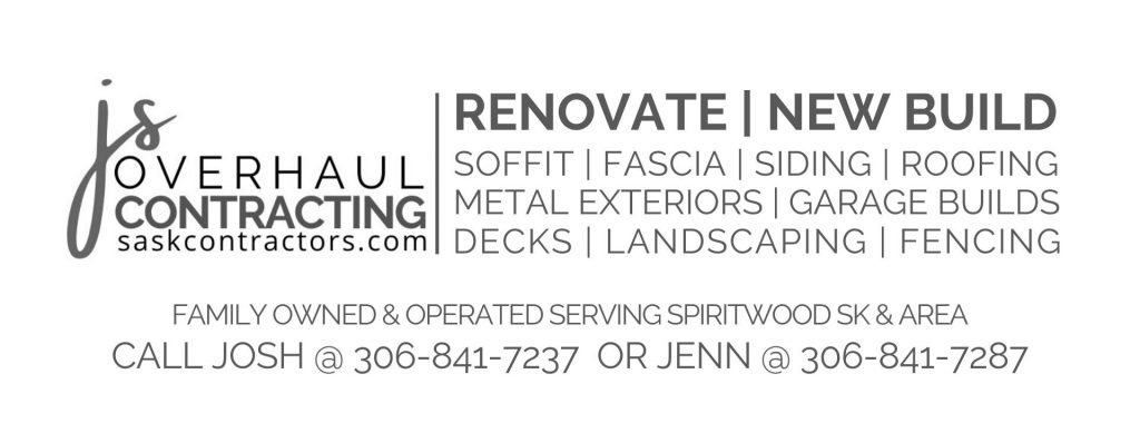 JS Overhaul Contracting Services And Contact information Saskatchewan based contractor serving Spiritwood and area for renovations and new builds garages fences, landscaping, soffit, fascia, roofing, metal exterior, siding, decks etc