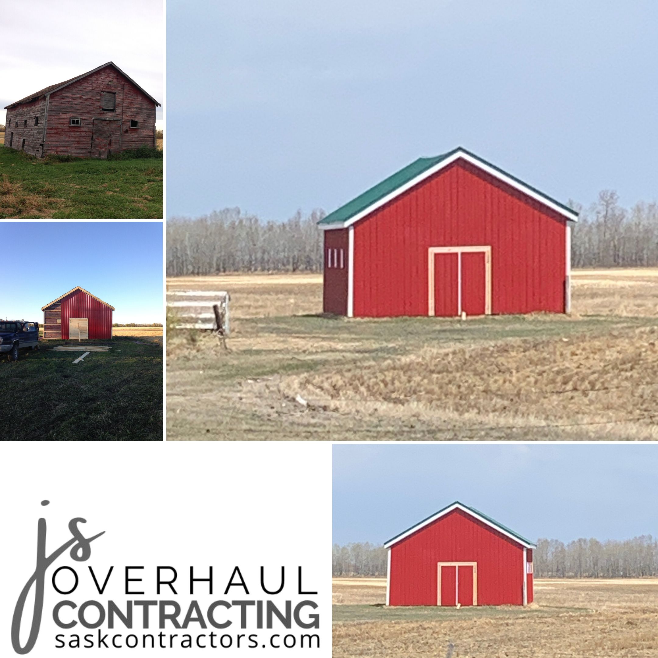 This barn overhaul included straightening, replacing windows and doors. Completed with metal exterior sheeting and roofing, soffit and fascia.
